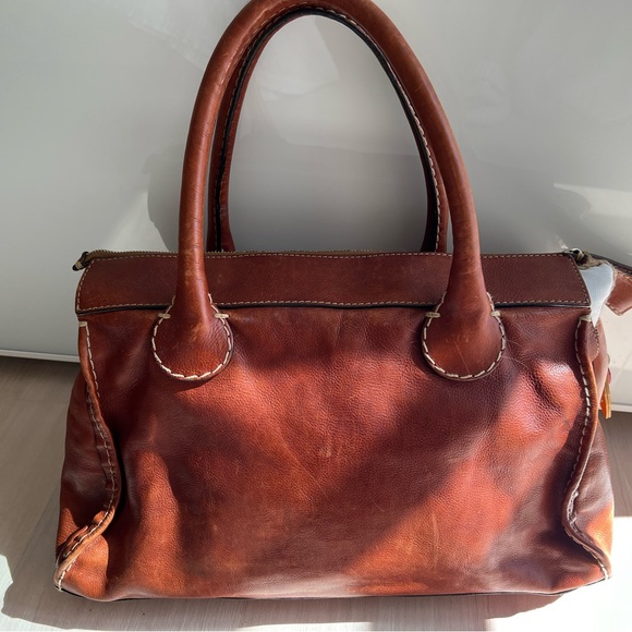 Vintage Chloe cognac leather tote , solid construction ,great condition , roomy - Picture 1 of 5